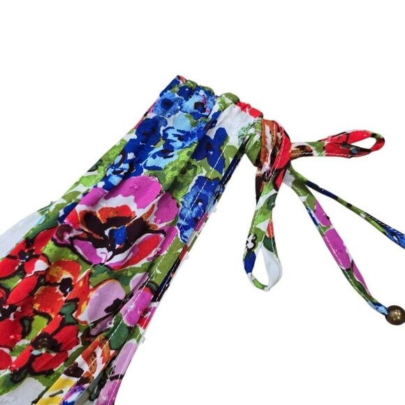 Dear‎ John Fit & Flare Midi Dress Women's Medium Multicolor 100% Rayon Floral - Picture 5 of 8